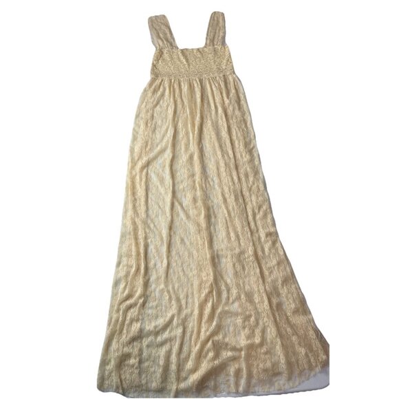 Intimately Free People Lace Dress Slip Sheer Boho Tea Size Small